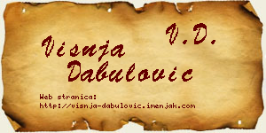 Višnja Dabulović vizit kartica